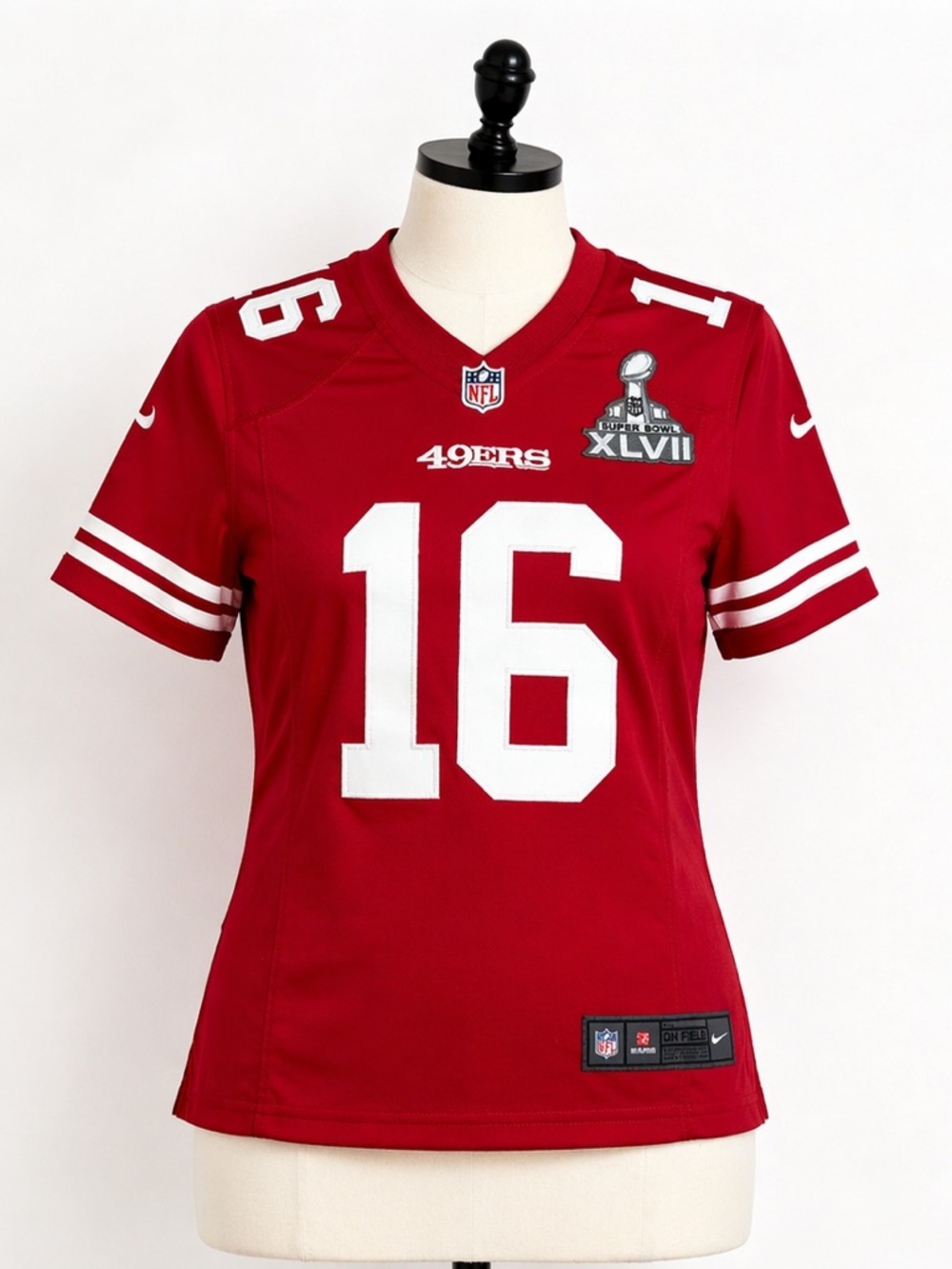 Nike 49ers Joe Montana #16 Women’s M Red Jersey Super Bowl Patch - Picture 2 of 11